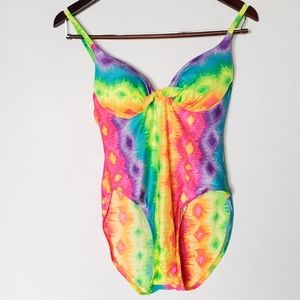 🌈Vintage Retro rainbow one piece